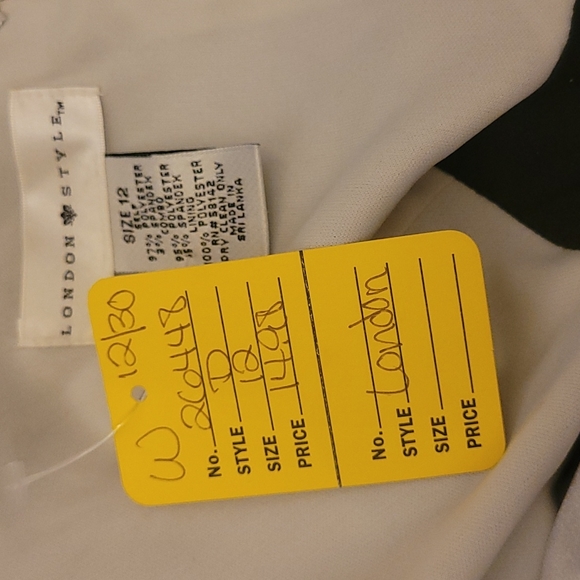 London Style Size 12 Silver and Black Dress - Picture 2 of 3